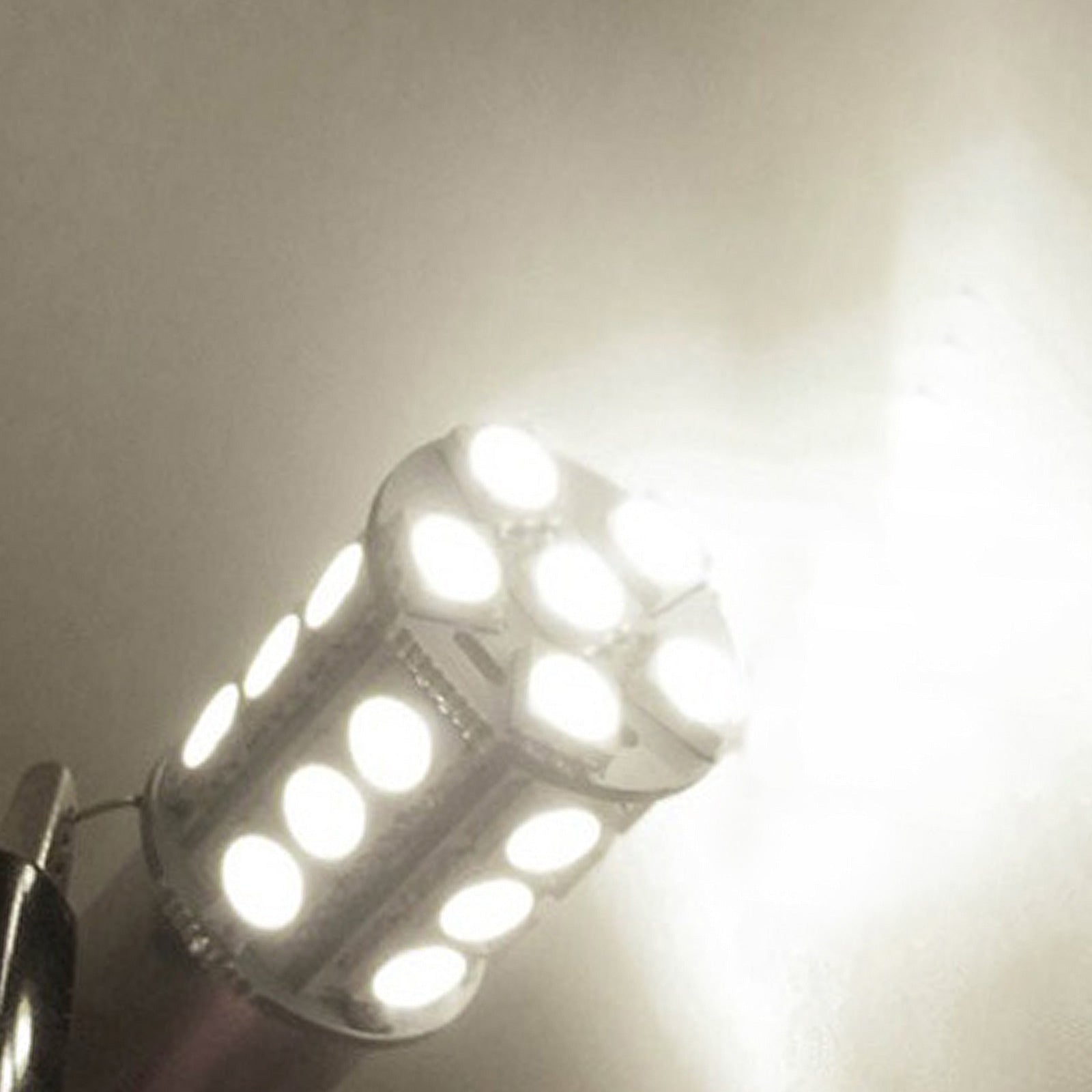 2x 12V BA15D LED 18 SMD Cool White Light Globes Suitable For Caravan Car - Frazy's Auto Parts