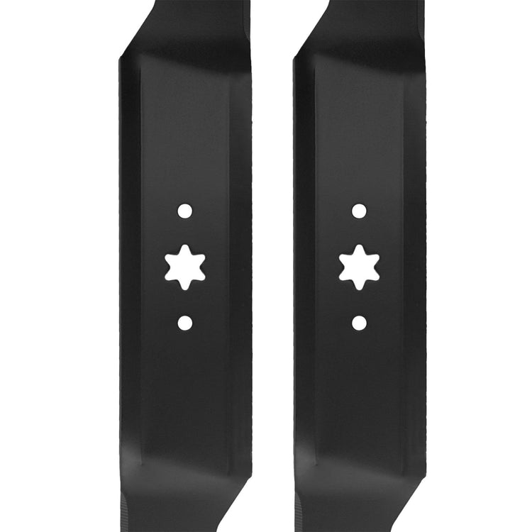 2x Blades Suitable for 38inch MTD Ride on Mowers 6 Point Centre Hole 742 - 0654 - Frazy's Auto Parts