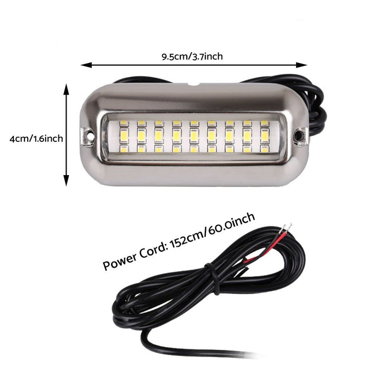 2x Blue 27LED Underwater Marine Transom Boat Light 316 Stainless Steel Pontoon - Frazy's Auto Parts