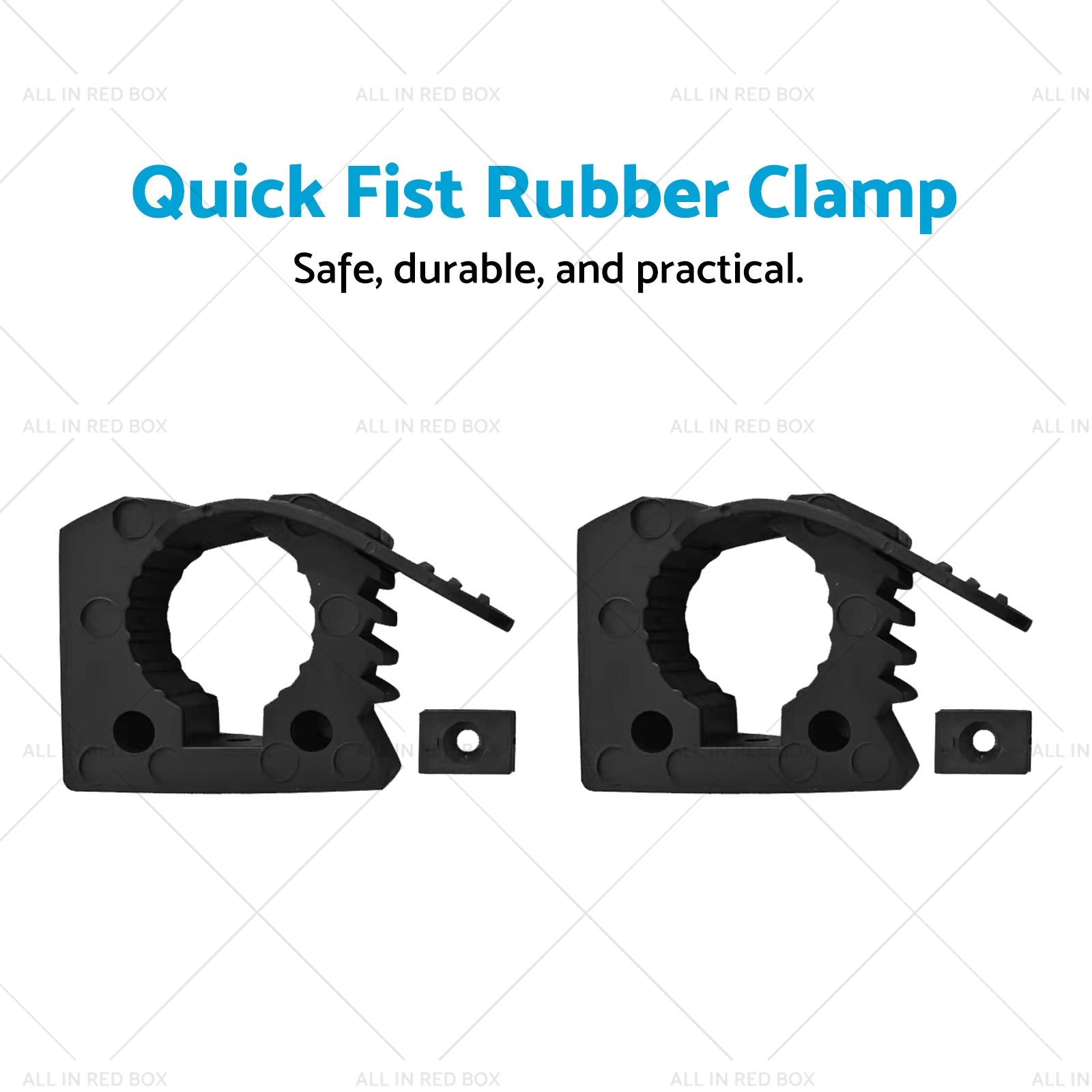 2x Car Rubber Clamps Bases Adapter 25 - 45mm Shovel Axe Retainer Fixing Holder - Frazy's Auto Parts