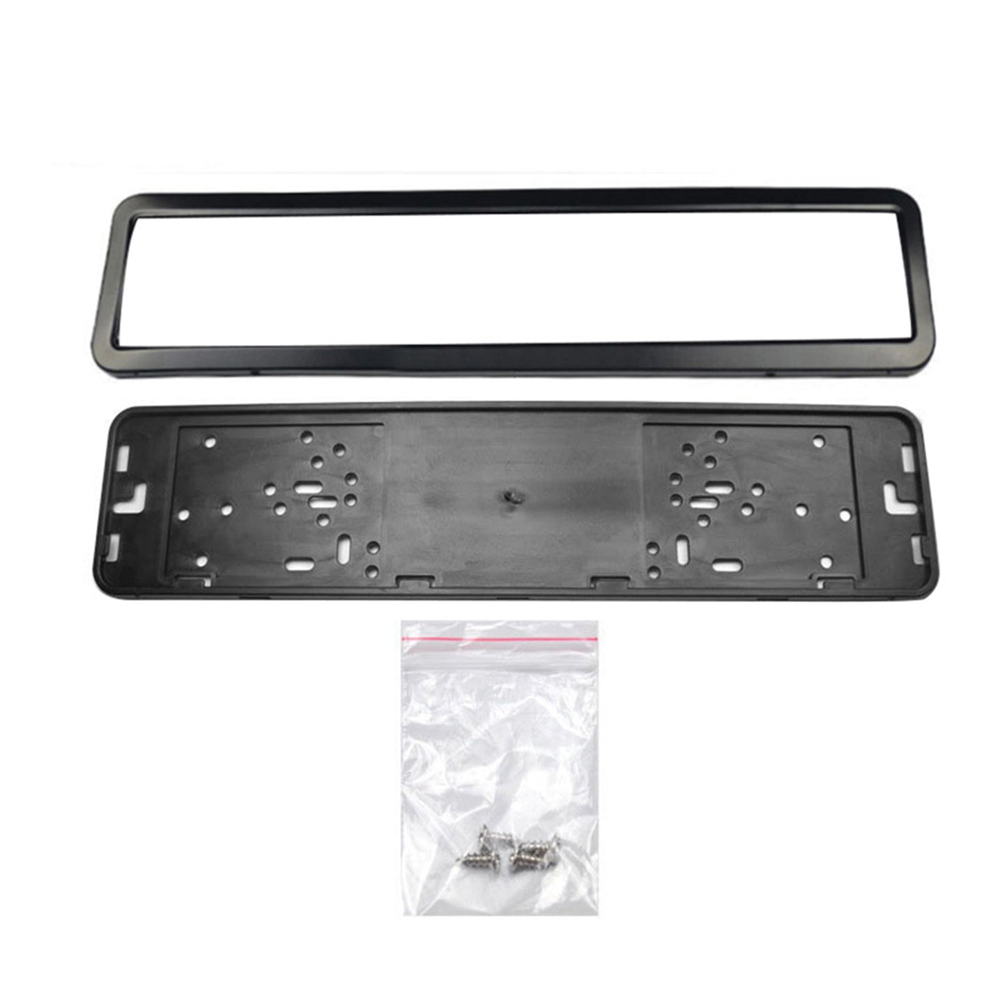 2x European License Plate Cover Frame Holder with Mounting Bracket Suitable For Standard Plates - Frazy's Auto Parts