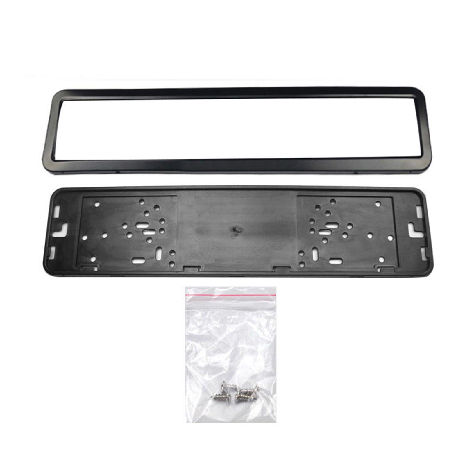 2x European License Plate Cover Frame Holder with Mounting Bracket Suitable For Standard Plates - Frazy's Auto Parts