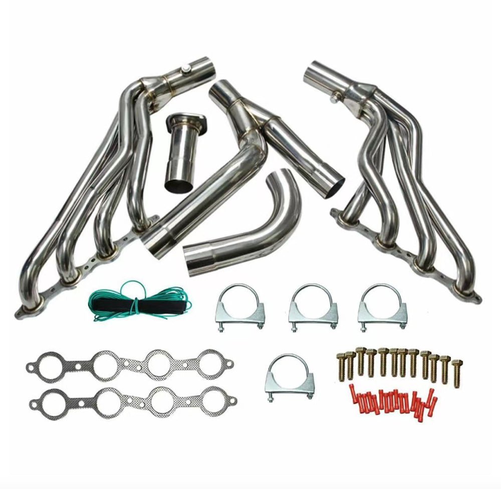 2x Exhaust Header Y - Pipe Suitable For Chevy Silverado Sierra 1999–2006 4.8L 5.3L - Frazy's Auto Parts