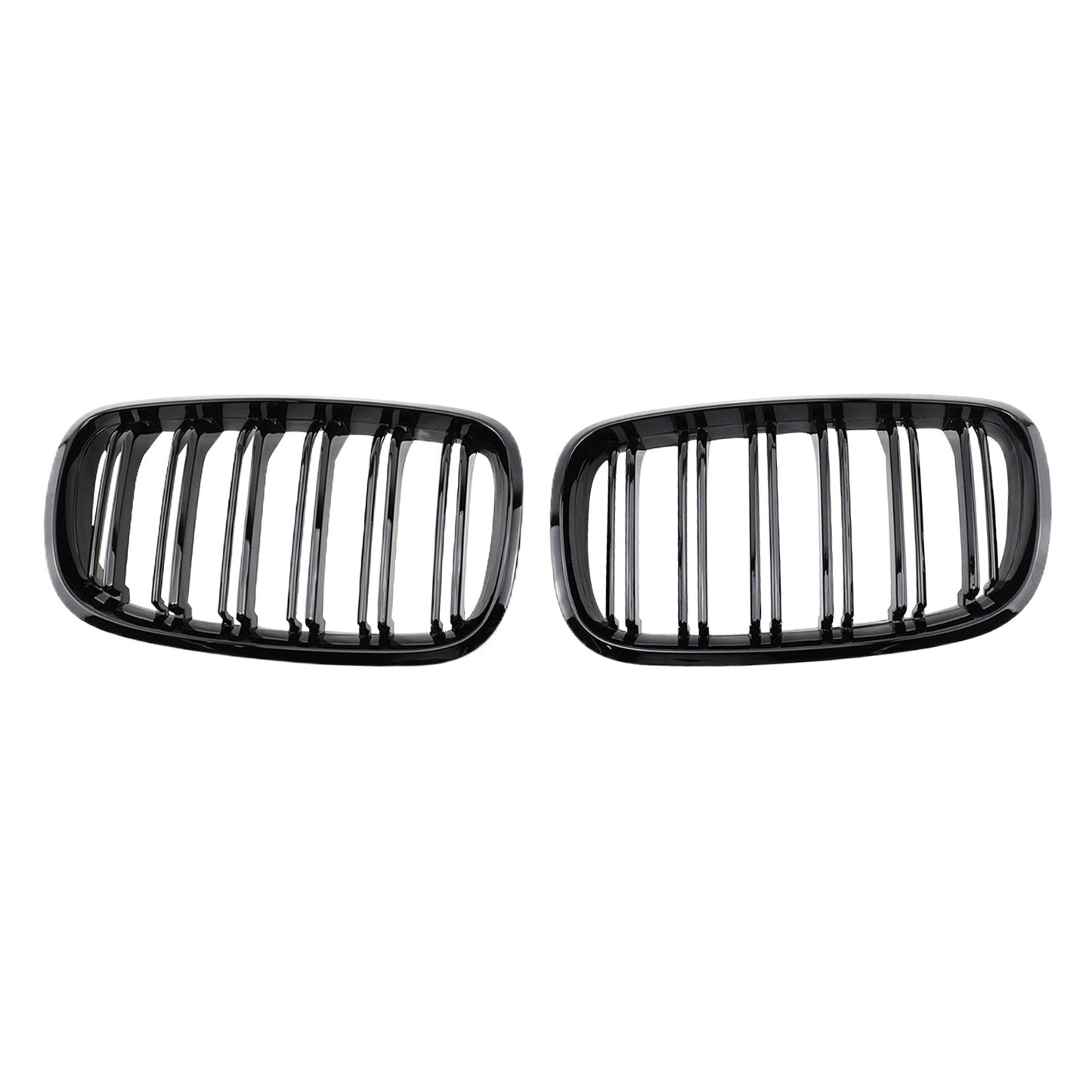 2x Front Grill Grille Gloss Black Suitable For BMW E70 X5 / E71 X6 2007 - 2013 - Frazy's Auto Parts