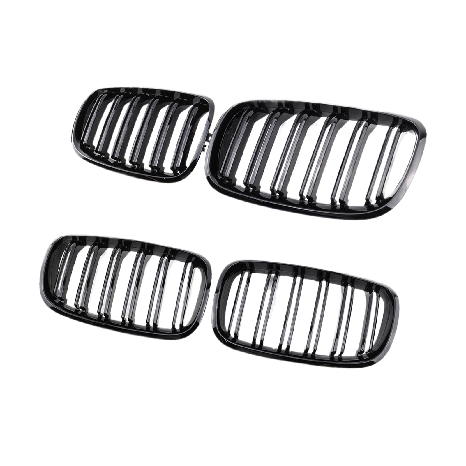 2x Front Grill Grille Gloss Black Suitable For BMW E70 X5 / E71 X6 2007 - 2013 - Frazy's Auto Parts