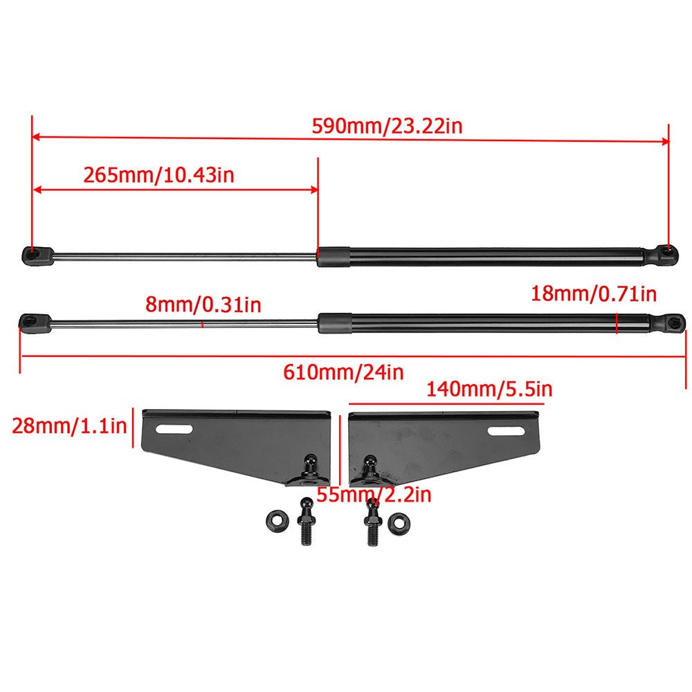 2x Front Hood Bonnet Shock Up Lifter Gas Strut Suitable For Isuzu D - Max Dmax 2020 - 2022 - Frazy's Auto Parts