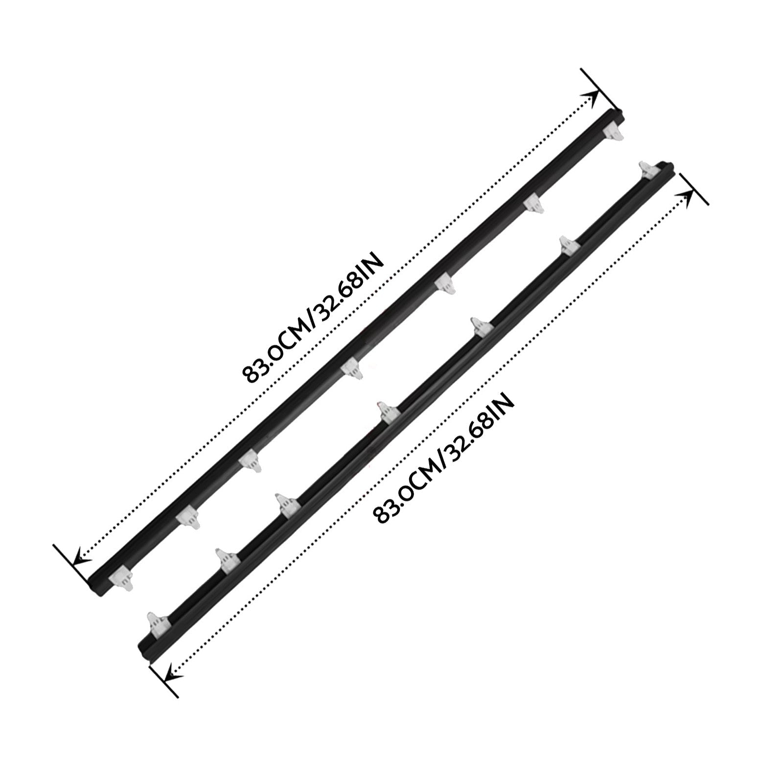 2x Front Outer Door Weatherstrips Suitable For Toyota LandCruiser 70 / 75 / 78 / 79 Series - Frazy's Auto Parts
