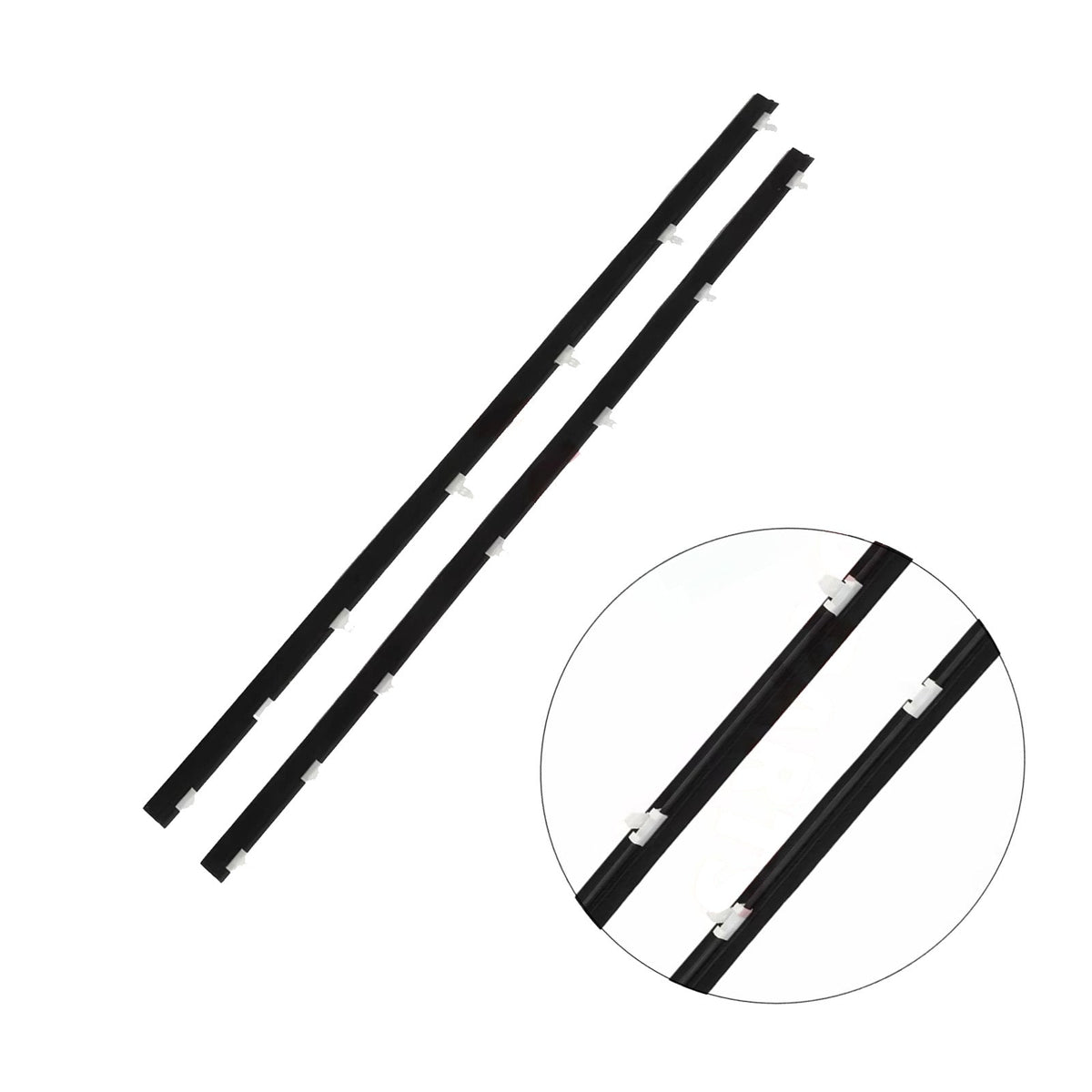 2x Front Outer Door Weatherstrips Suitable For Toyota LandCruiser 70 / 75 / 78 / 79 Series - Frazy's Auto Parts