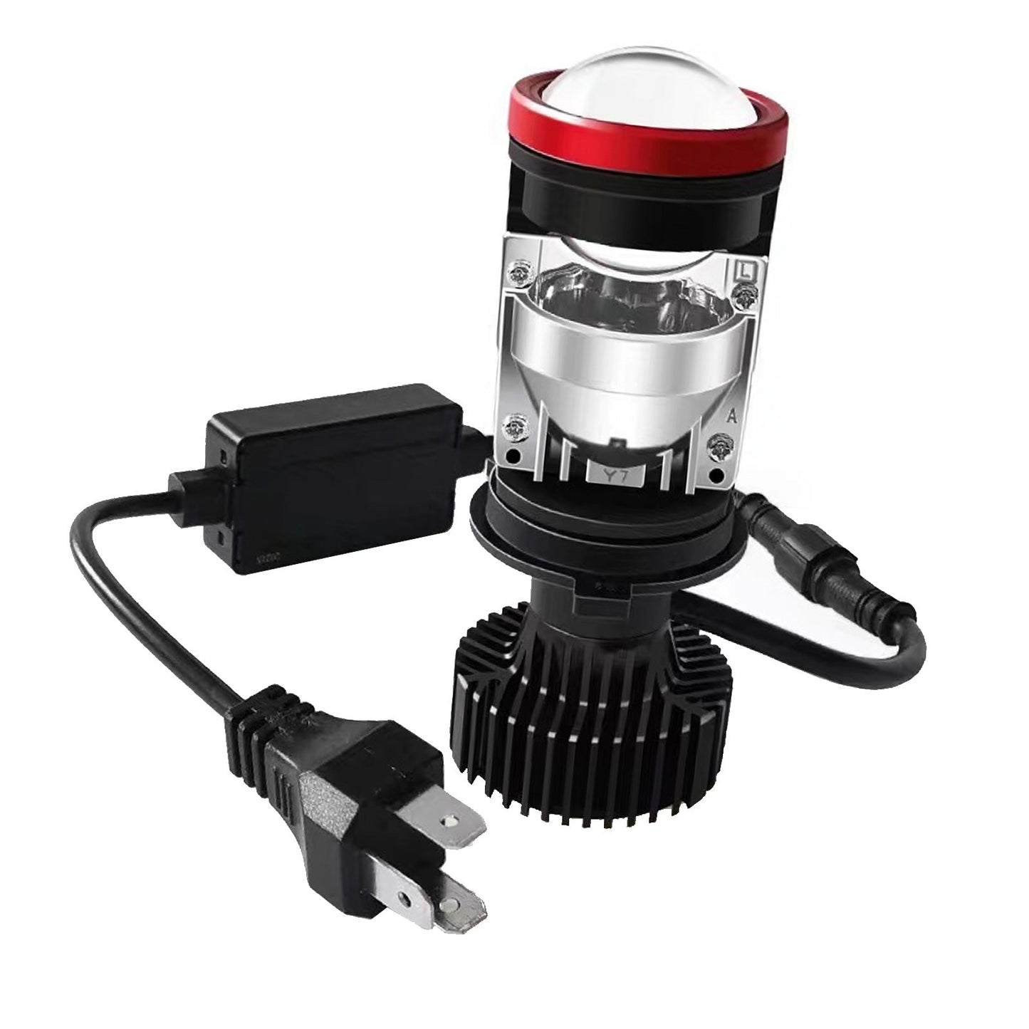 2x H4 Y7D Bi - LED Mini Lens Car Headlight Lamps 6000K Suitable For Universal Vehicles - Frazy's Auto Parts