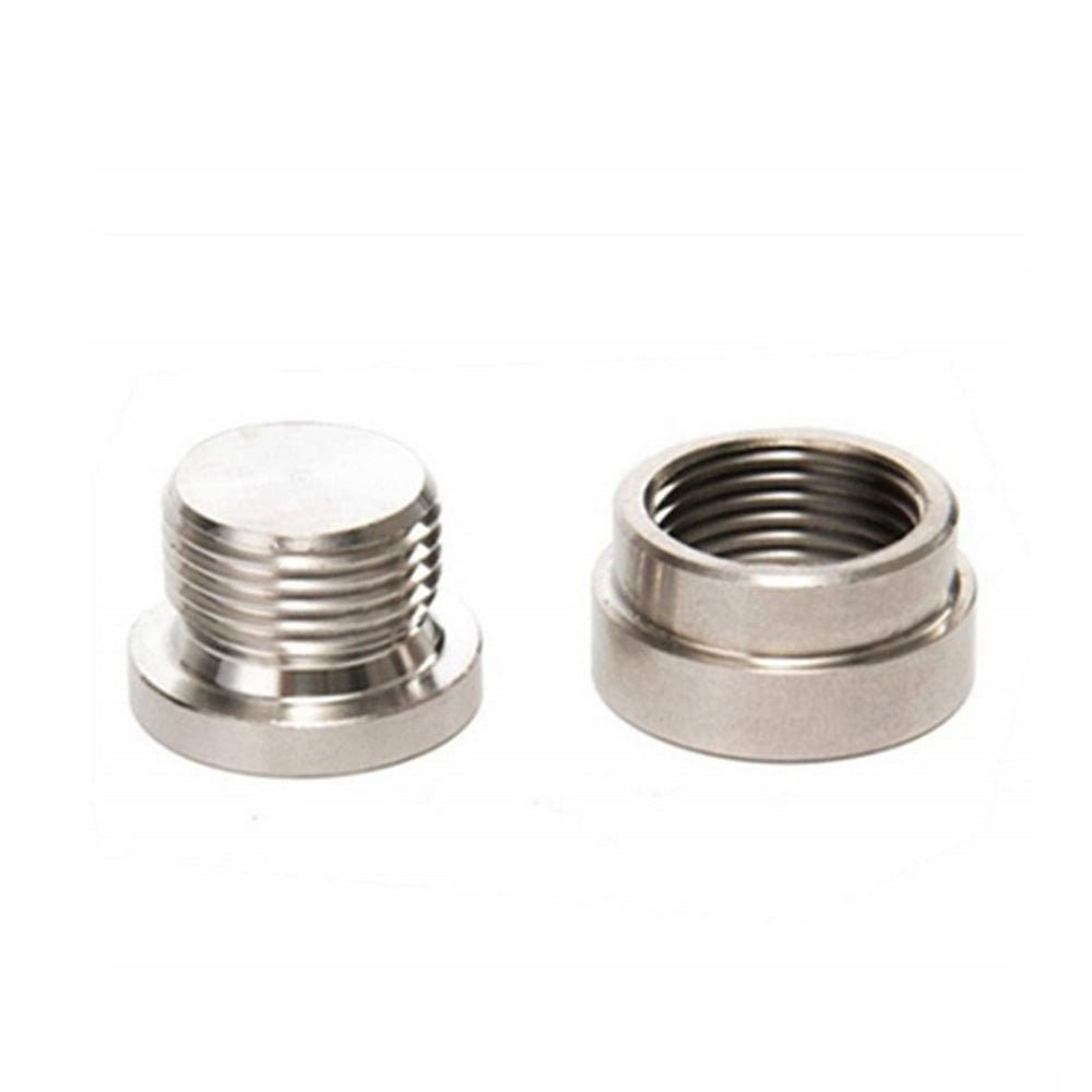 2x O2 Oxygen Sensor Bung Weld - On With Plug & Washer M18x1.5mm Suitable For Vehicle Exhaust Systems - Frazy's Auto Parts