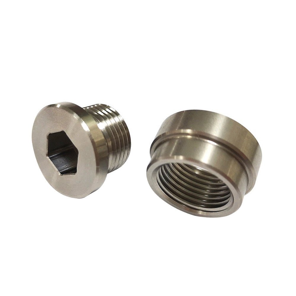 2x O2 Oxygen Sensor Bung Weld - On With Plug & Washer M18x1.5mm Suitable For Vehicle Exhaust Systems - Frazy's Auto Parts