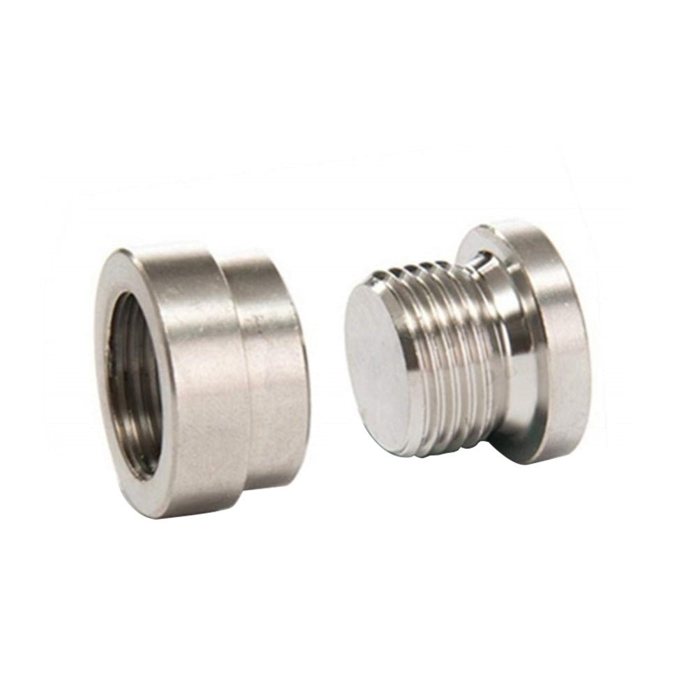 2x O2 Oxygen Sensor Bung Weld - On With Plug & Washer M18x1.5mm Suitable For Vehicle Exhaust Systems - Frazy's Auto Parts