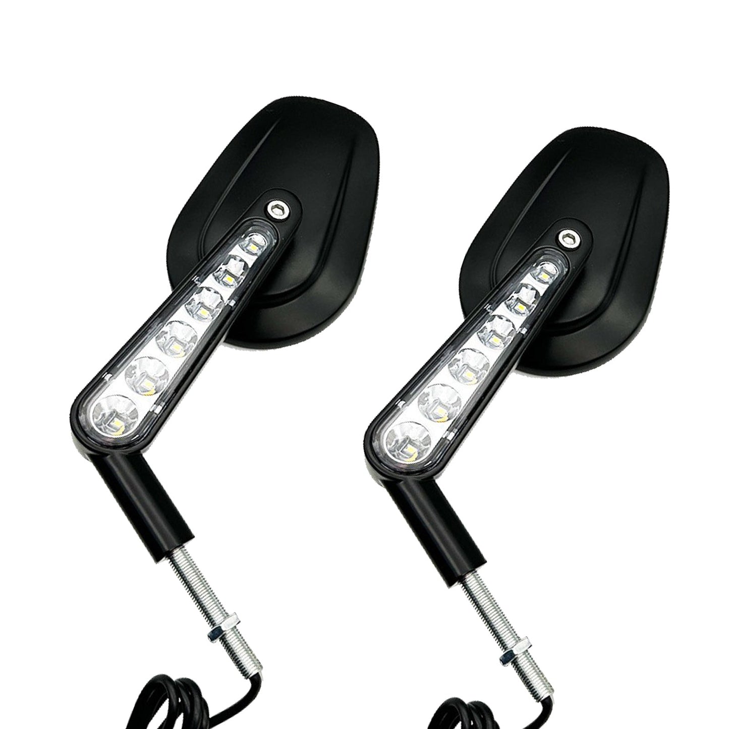 2x Rear View Mirrors LED Turn Signals Muscle Suitablefor Harley Davidson V - Rod - Frazy's Auto Parts