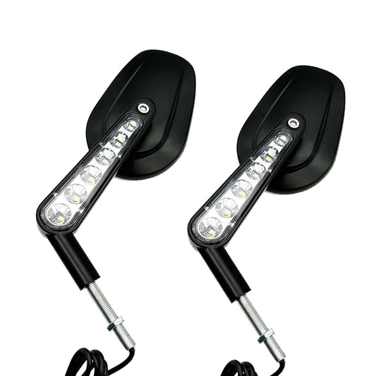 2x Rear View Mirrors LED Turn Signals Muscle Suitablefor Harley Davidson V - Rod - Frazy's Auto Parts