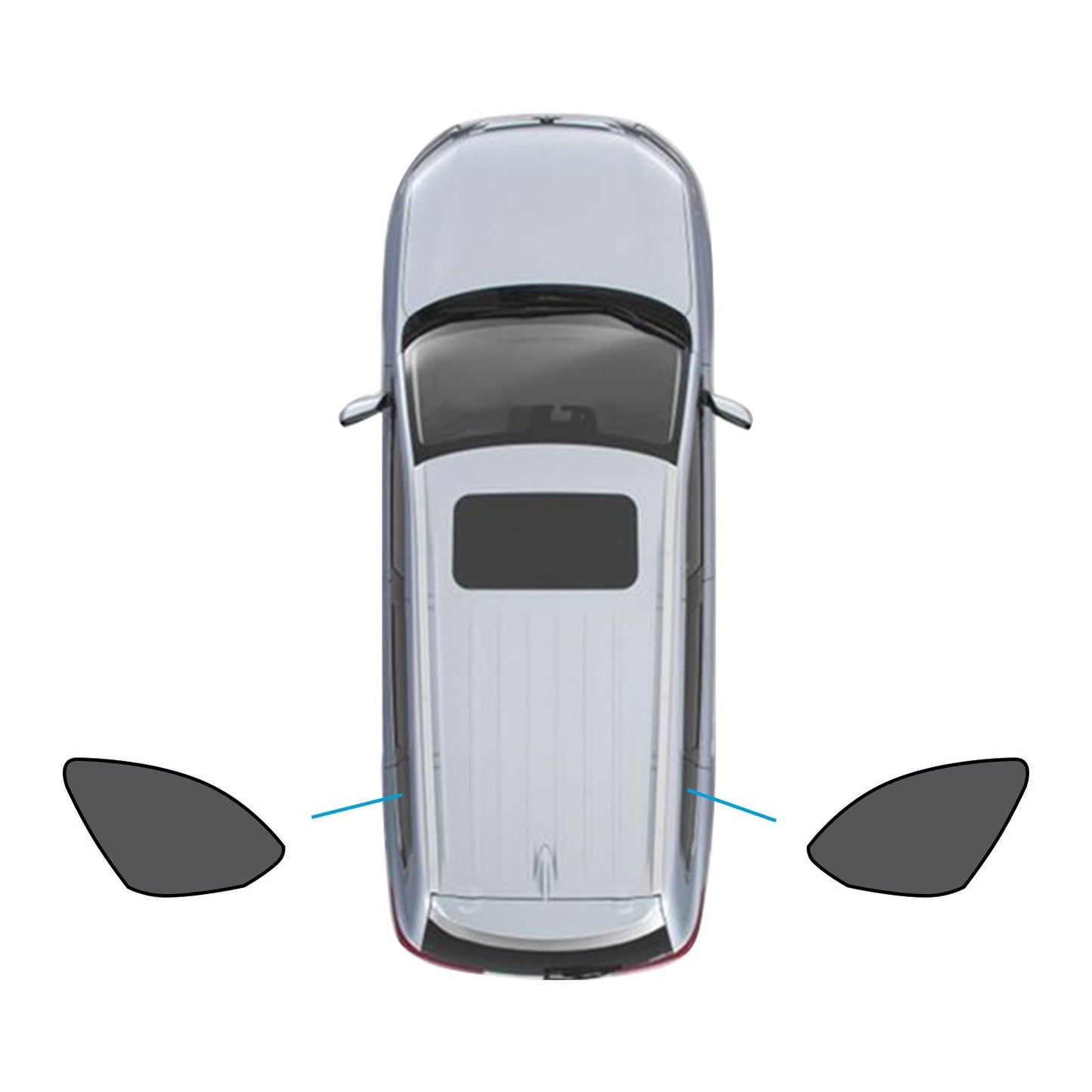 2x Triangular Car Window Sun Shades Suitable For Mazda CX - 9 2016 - 2025 UV Protection - Frazy's Auto Parts