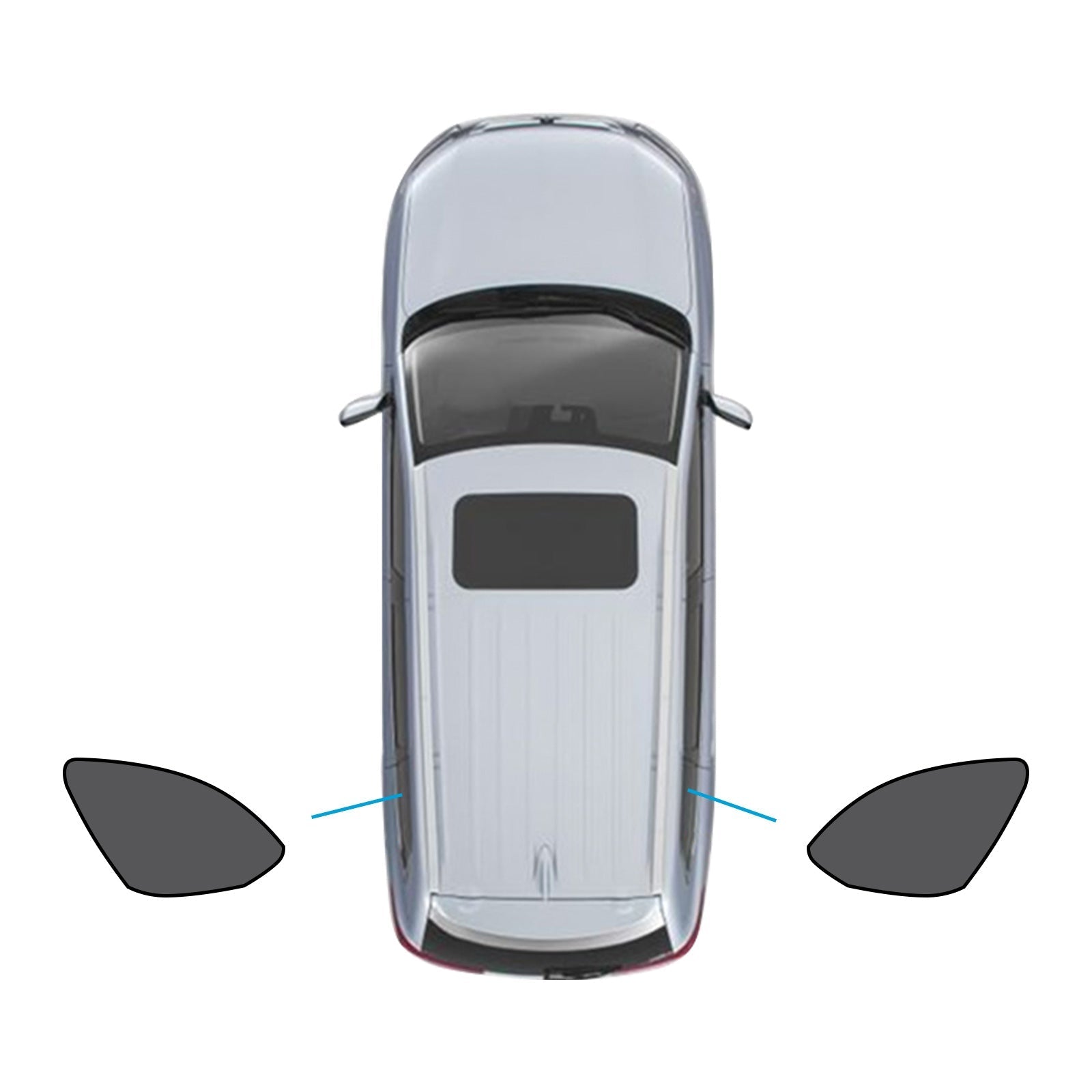 2x Triangular Car Window Sun Shades Suitable For Mazda CX - 9 2016 - 2025 UV Protection - Frazy's Auto Parts