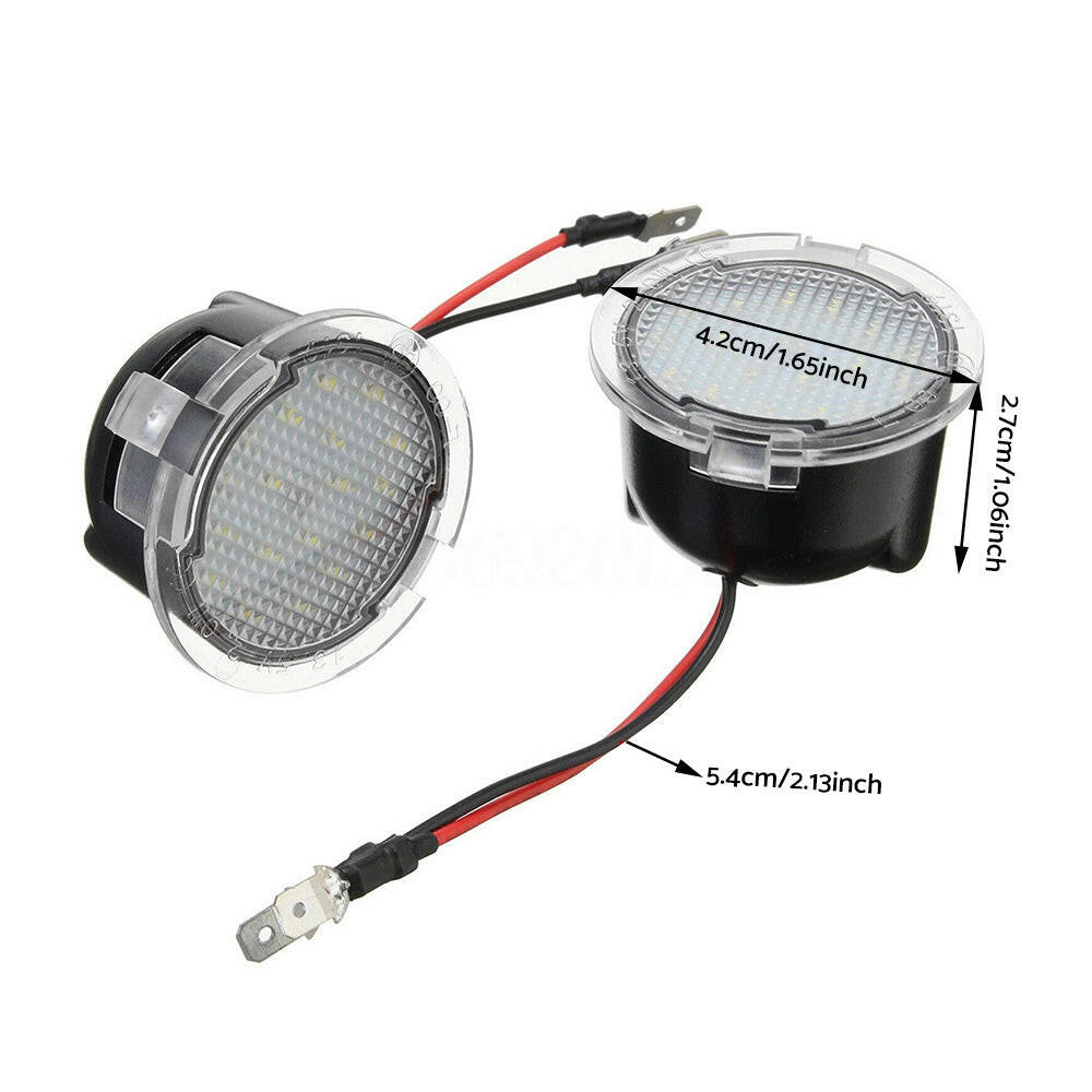 2X Under Mirror 6000K LED Light Puddle Lamps Suitable for Ford Ranger PX2 PX3 - Frazy's Auto Parts