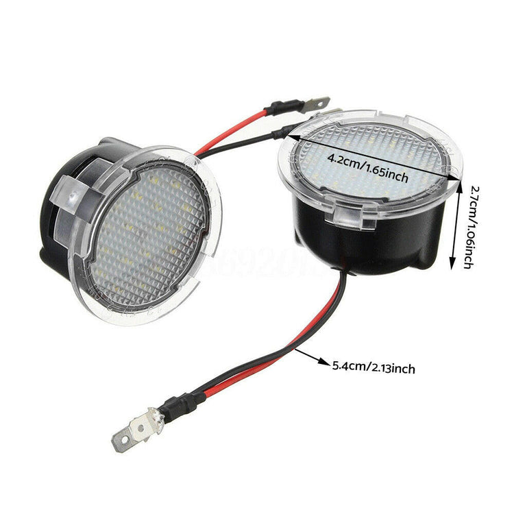 2X Under Mirror 6000K LED Light Puddle Lamps Suitable for Ford Ranger PX2 PX3 - Frazy's Auto Parts