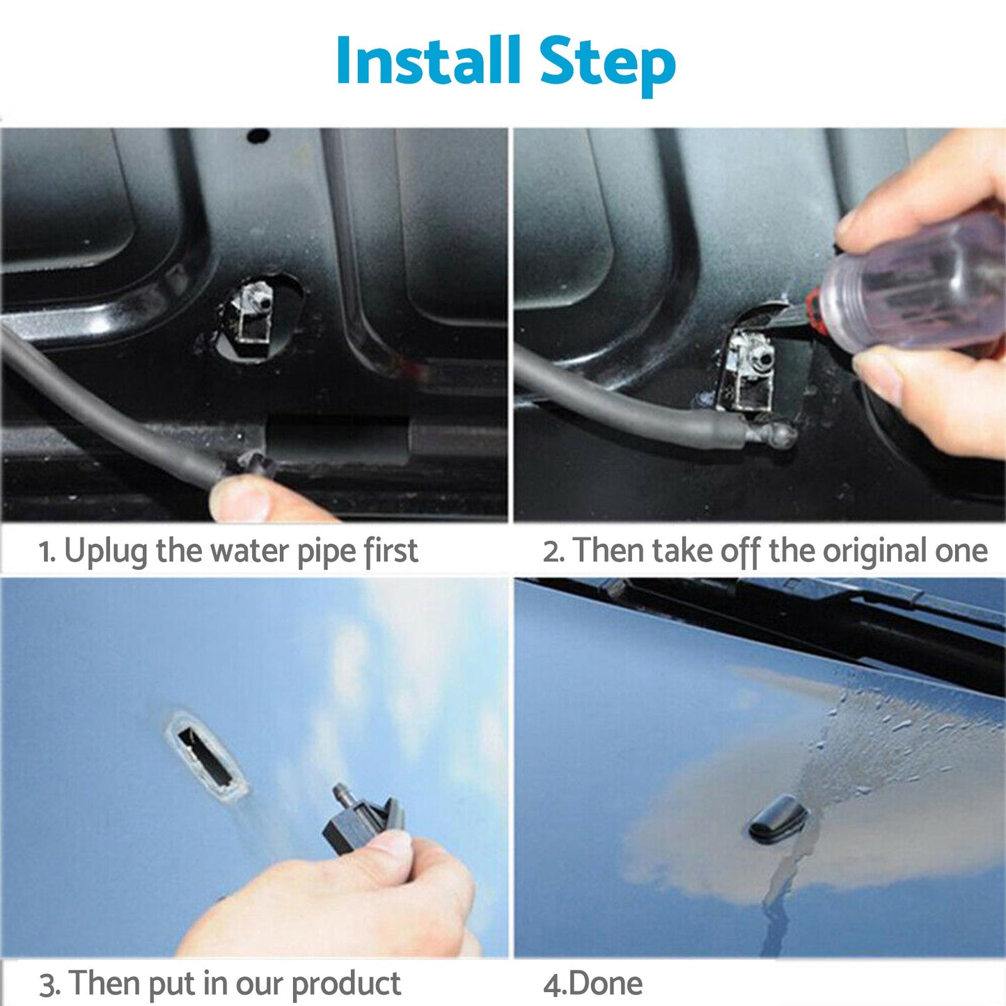 2x Windscreen Washer Jet Nozzle Suitable For Holden Commodore VR VT VX VY VZ 1993–2007 - Frazy's Auto Parts