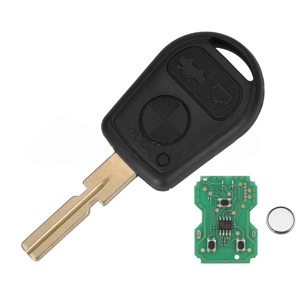 3 Button Complete Remote Key Suitable For BMW E31 / E32 / E34 / E36 / E38 / E39 / E46 / Z3 1990 - 2005 - Frazy's Auto Parts