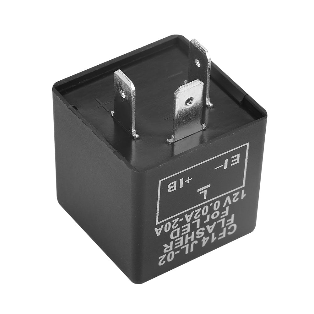 3 Pin LED Flasher Relay Unit 12V Suitable For Blinker Indicator Flash Positive Right Side - Frazy's Auto Parts