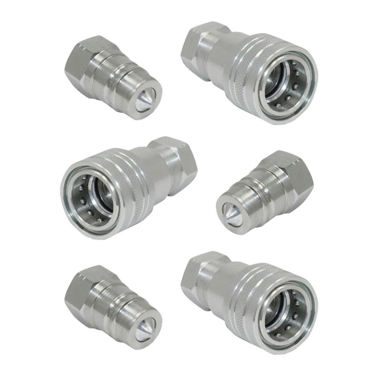 3 Sets 1 or 2 Inch BSP Hydraulic ISO Poppet Quick Release Couplings Suitable For Tractor - Frazy's Auto Parts
