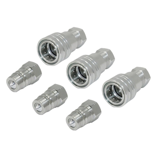 3 Sets 1 or 2 Inch BSP Hydraulic ISO Poppet Quick Release Couplings Suitable For Tractor - Frazy's Auto Parts