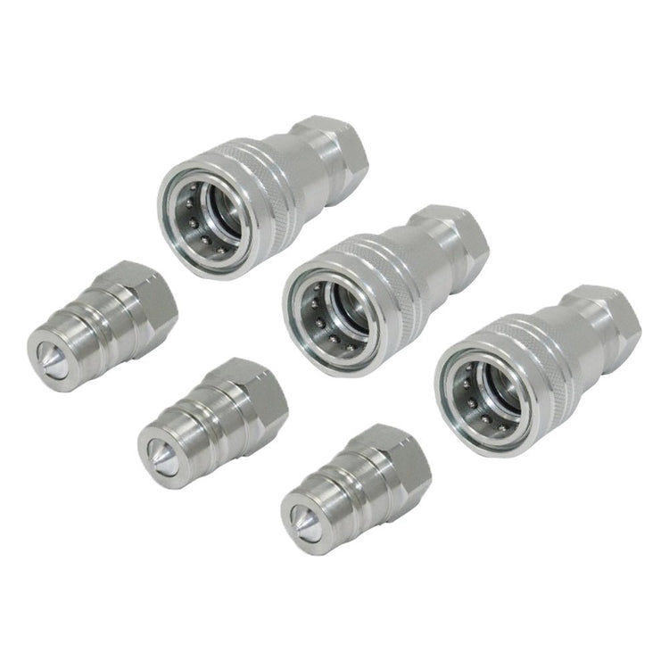3 Sets 1 or 2 Inch BSP Hydraulic ISO Poppet Quick Release Couplings Suitable For Tractor - Frazy's Auto Parts