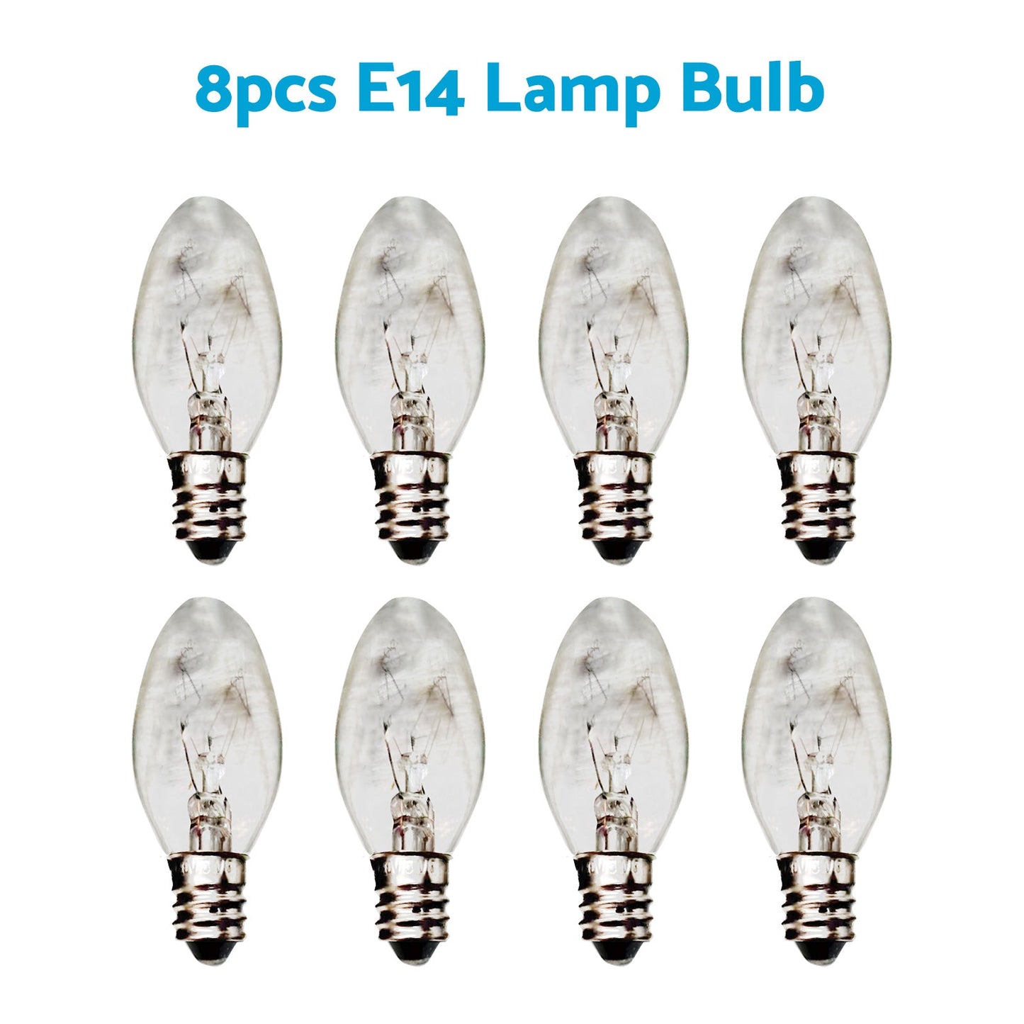 8x 7W/10W 240V E12/E14 Clear Bulbs Suitable For Night Light Replacement Warm Yellow Light-5
