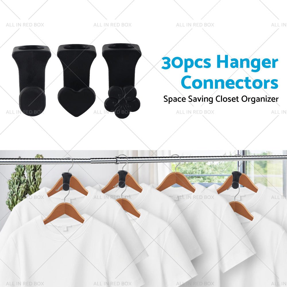 30PCS Closet Clothes Hanger Connector Hook Closet Space Organizer Space Saving - Frazy's Auto Parts