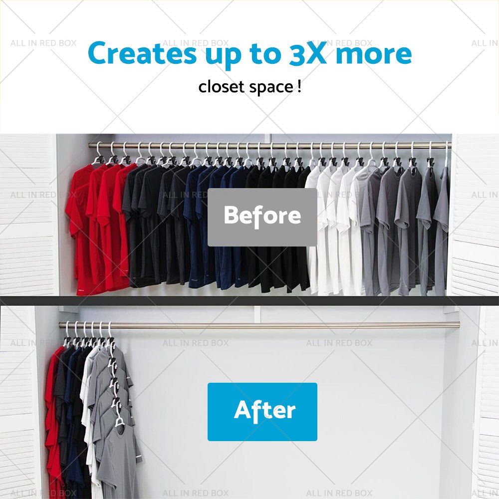 30PCS Closet Clothes Hanger Connector Hook Closet Space Organizer Space Saving - Frazy's Auto Parts
