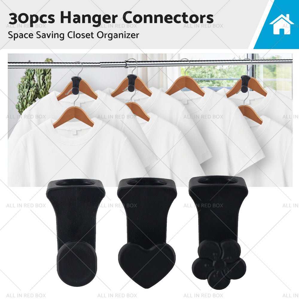 30PCS Closet Clothes Hanger Connector Hook Closet Space Organizer Space Saving - Frazy's Auto Parts