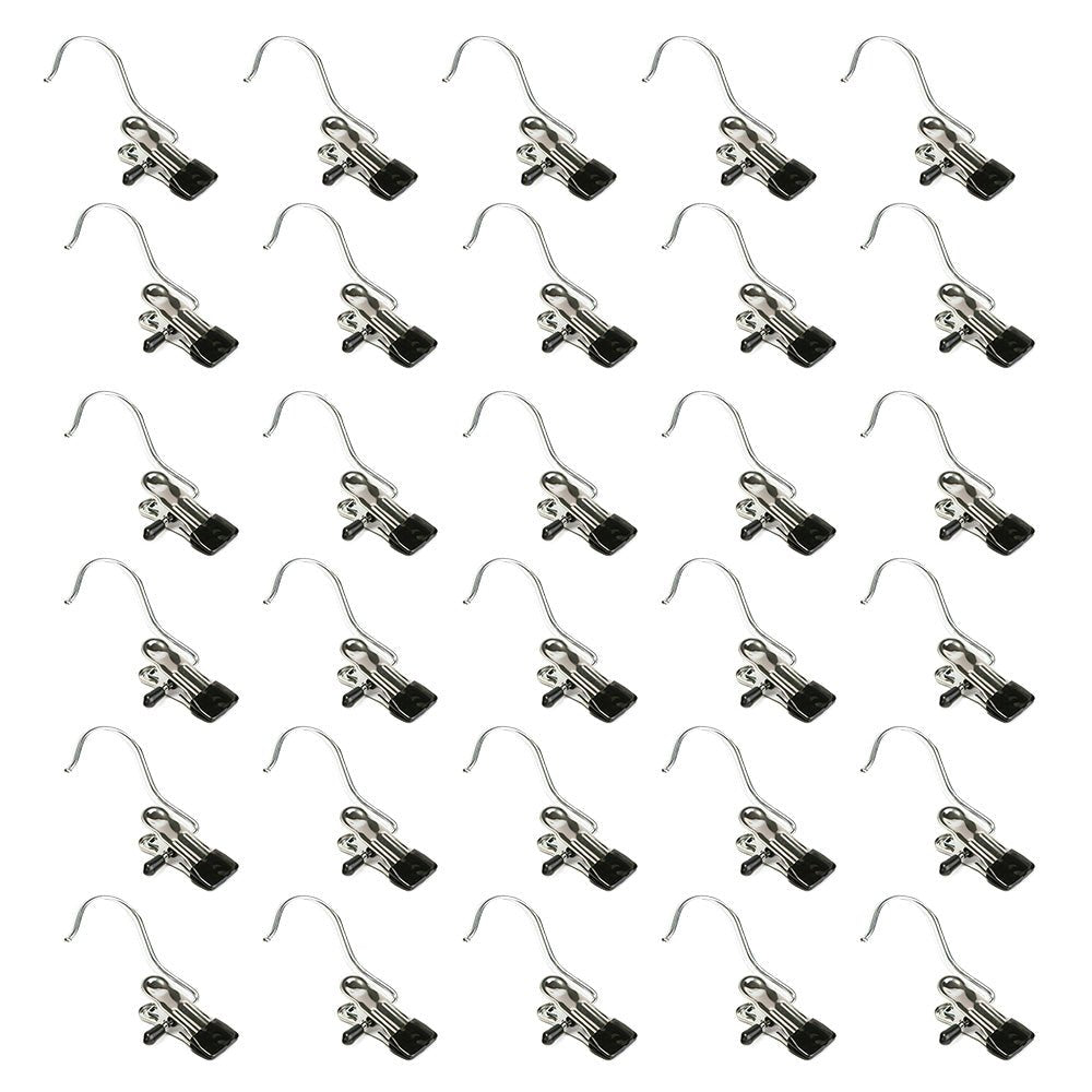 30PCS Single Clips Metal Hook Pins Scarf Belt Shoe Boots Hanger Portable Pegs - Frazy's Auto Parts