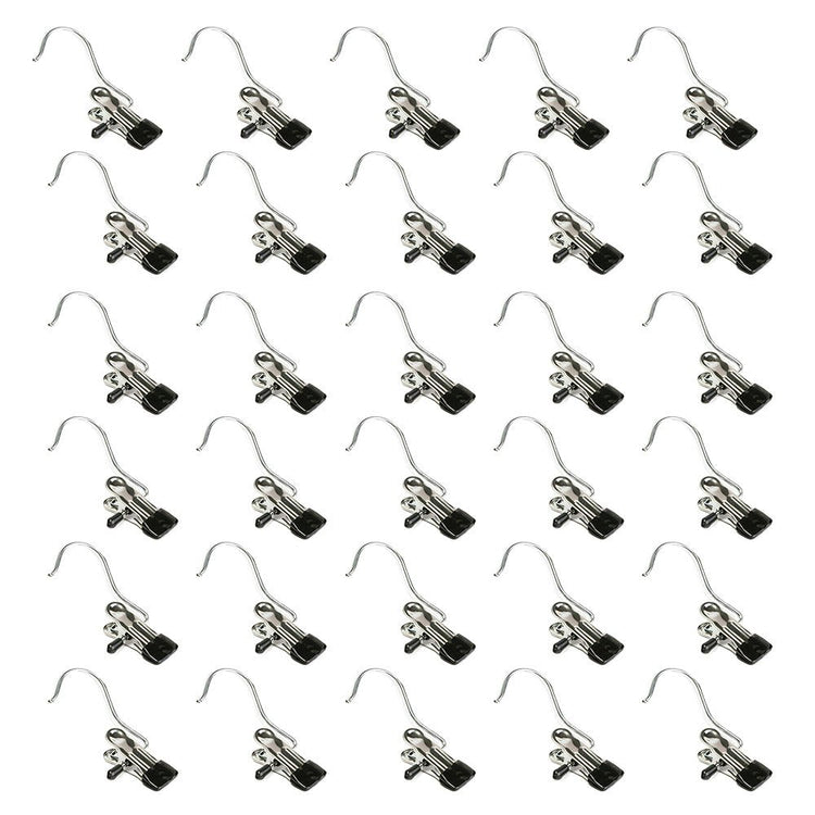 30PCS Single Clips Metal Hook Pins Scarf Belt Shoe Boots Hanger Portable Pegs - Frazy's Auto Parts