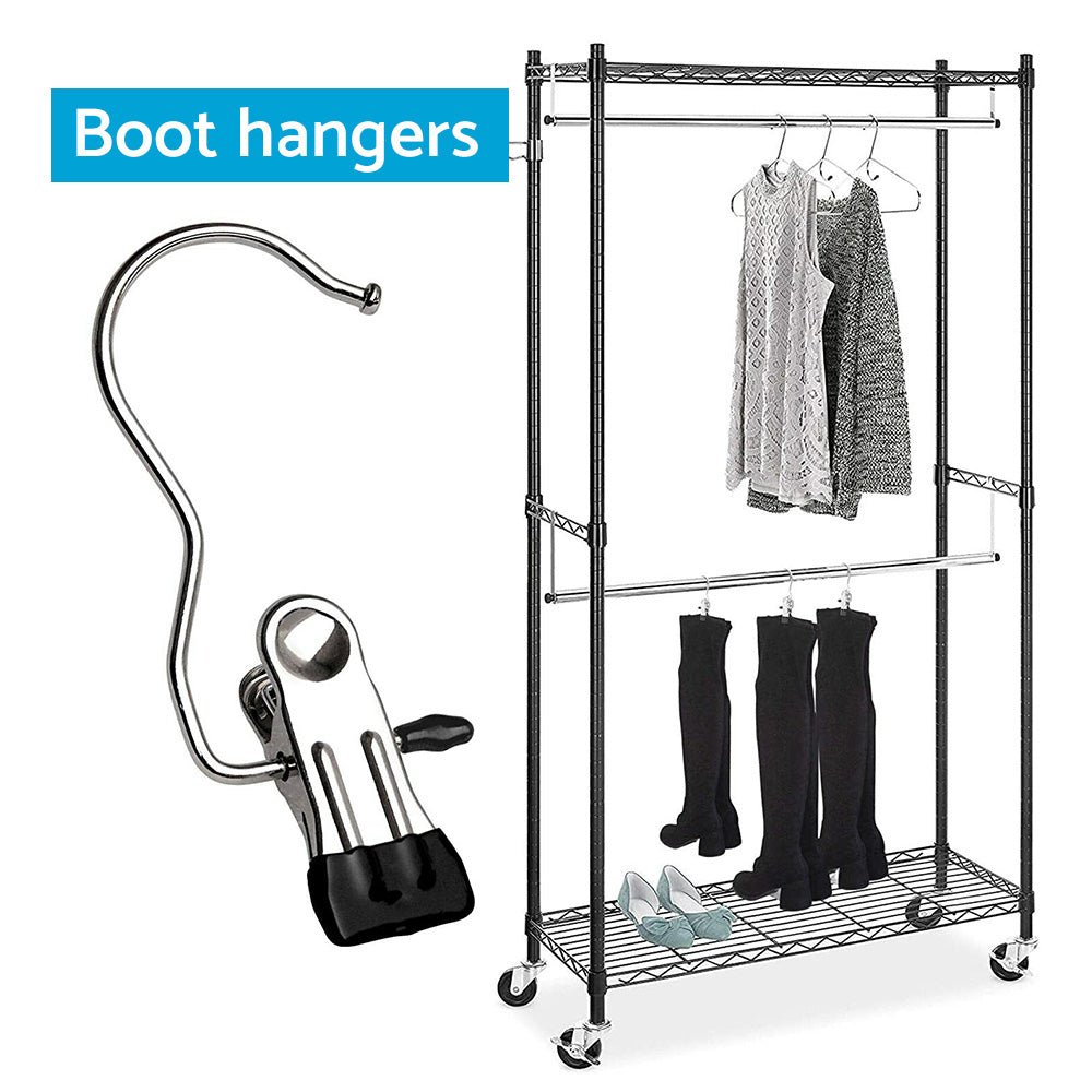 30PCS Single Clips Metal Hook Pins Scarf Belt Shoe Boots Hanger Portable Pegs - Frazy's Auto Parts