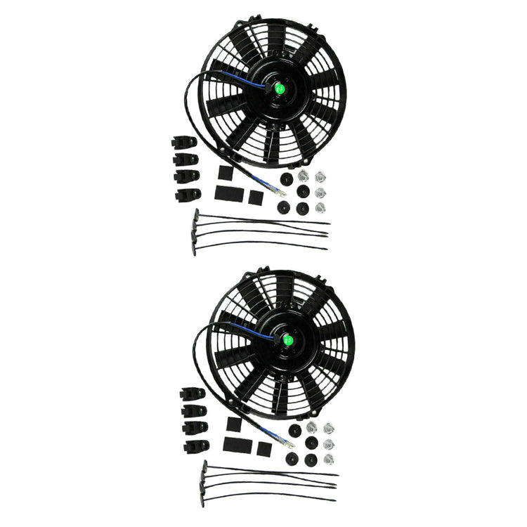 2x 9inch 12V 80W Electric Radiator Fan With Mounting Kit Suitable For Holden Commodore-2