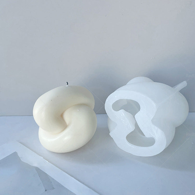 Large Spiral Knot Candle Mold Silicone for Gypsum Aromatherapy Rope Ball Twisted-1