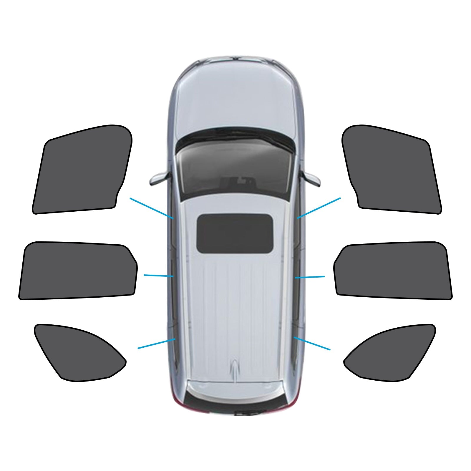 6x Car Window Sun Shades Suitable For Mazda CX-9 2016-2025 UV & UVB Protection-0