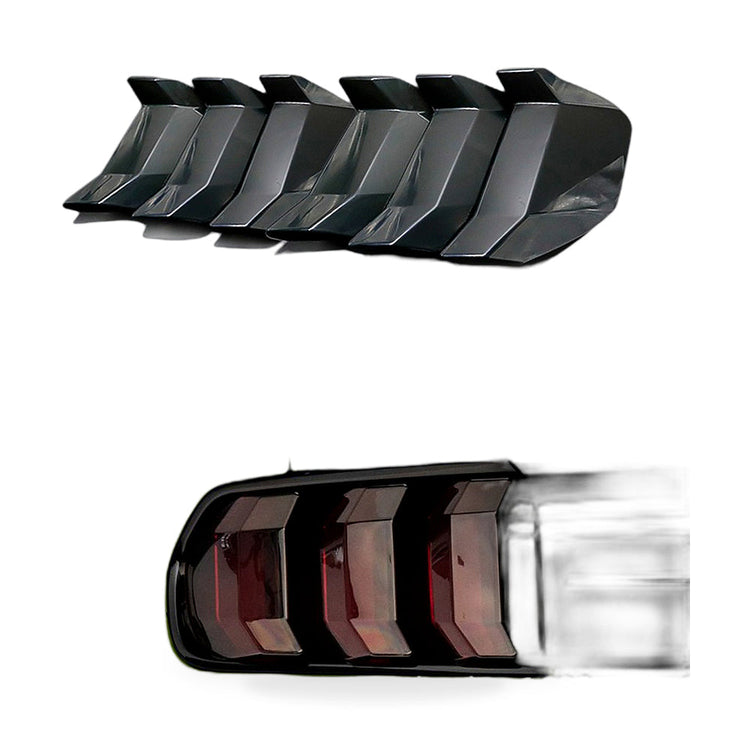 Smoked Tail Light Cover Suitable for Ford Mustang 2018-2023 Black ABS Trim Shell-0