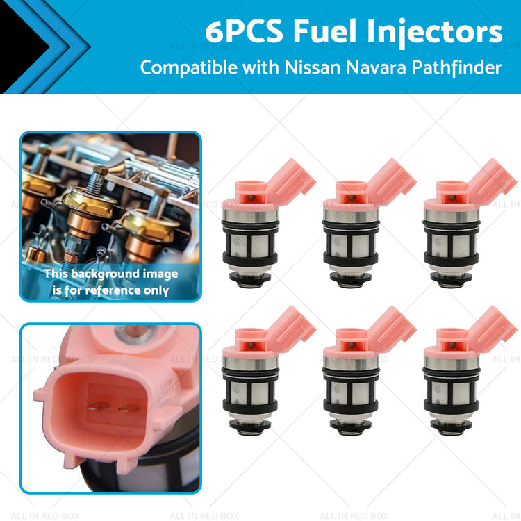 6PCS Fuel Injectors Suitable For Nissan Navara D21 D22 Pathfinder 16600-9S200-0