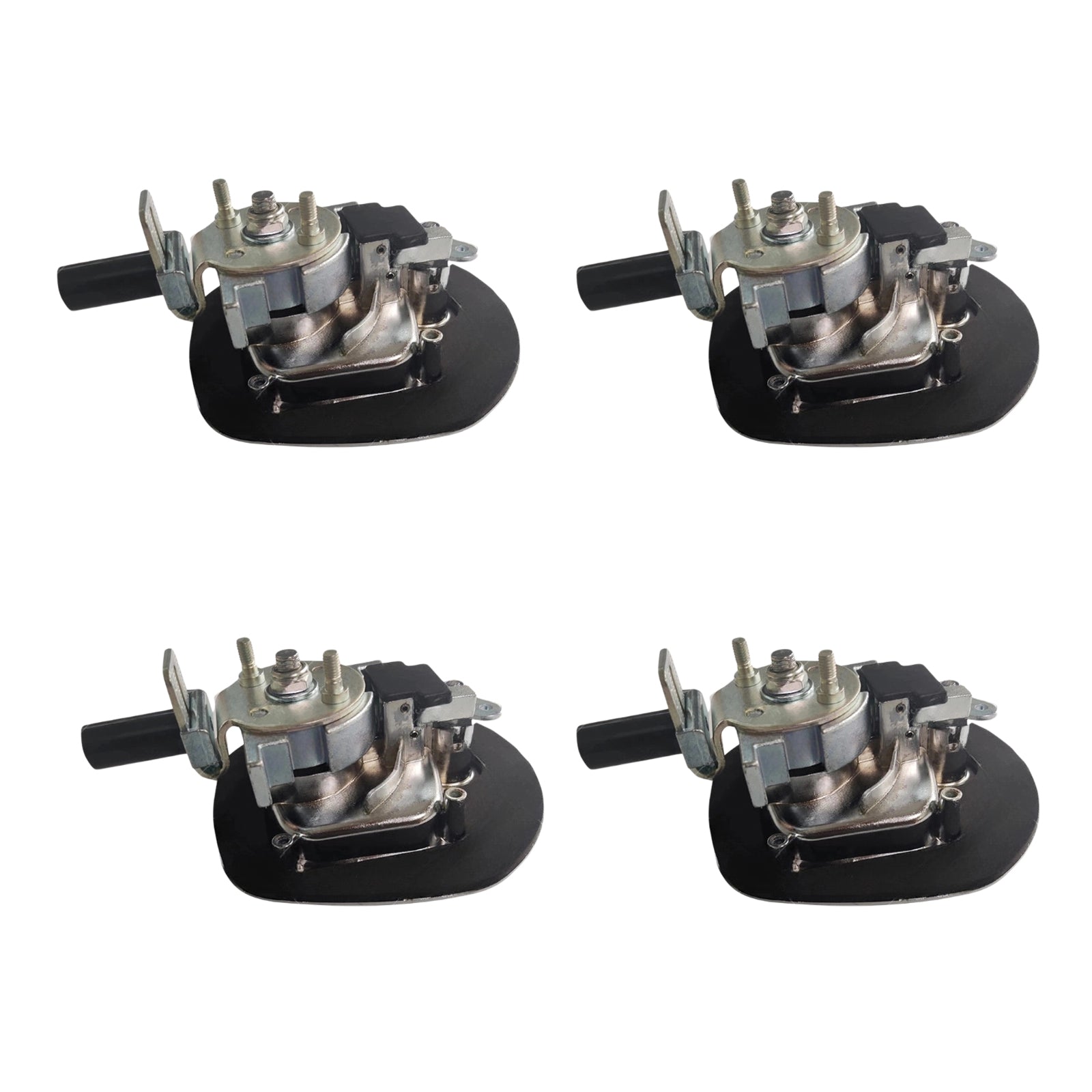 4x Chrome Power Operated Recessed Folding Whale Tail T-Lock Handle Suitable For Toolbox-3