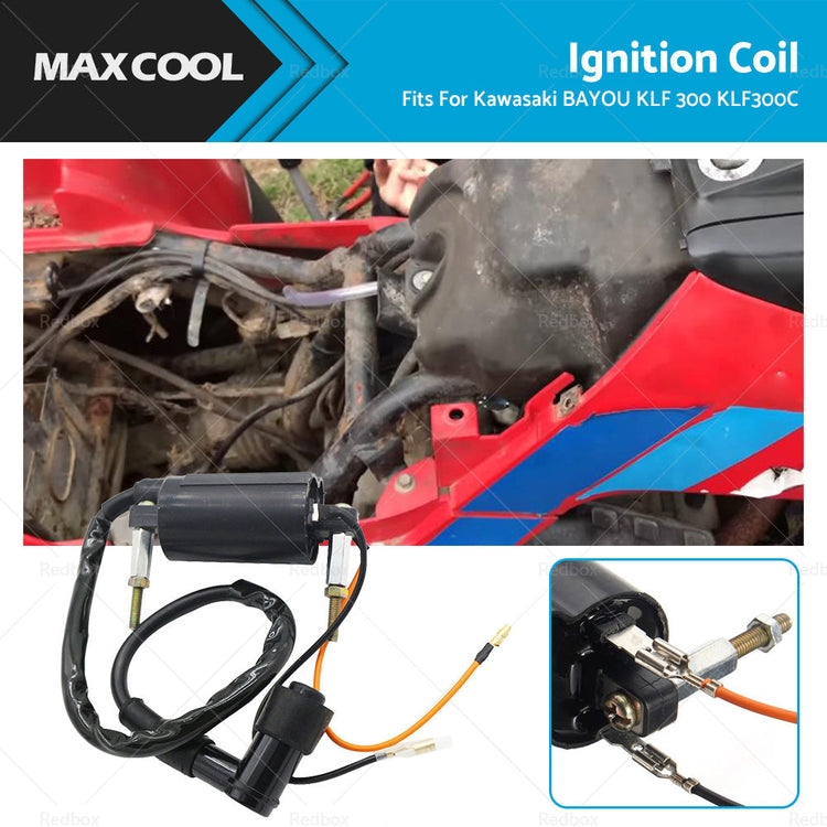 Ignition Coil Fit For Kawasaki BAYOU 300 KLF 300 KLF300C 1986-2004 ATV Quad Bike-0