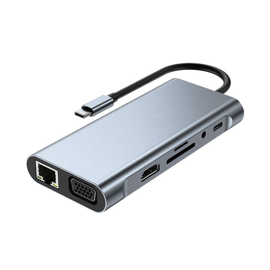 11-in-1 USB-C Hub Adapter with HDMI and USB 3.0 Ports Suitable For MacBook Pro & iPad Pro-0