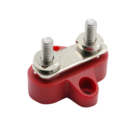 M6 Bus Bar Terminal Block Heavy Duty Red Dual Power Distribution Stud-0