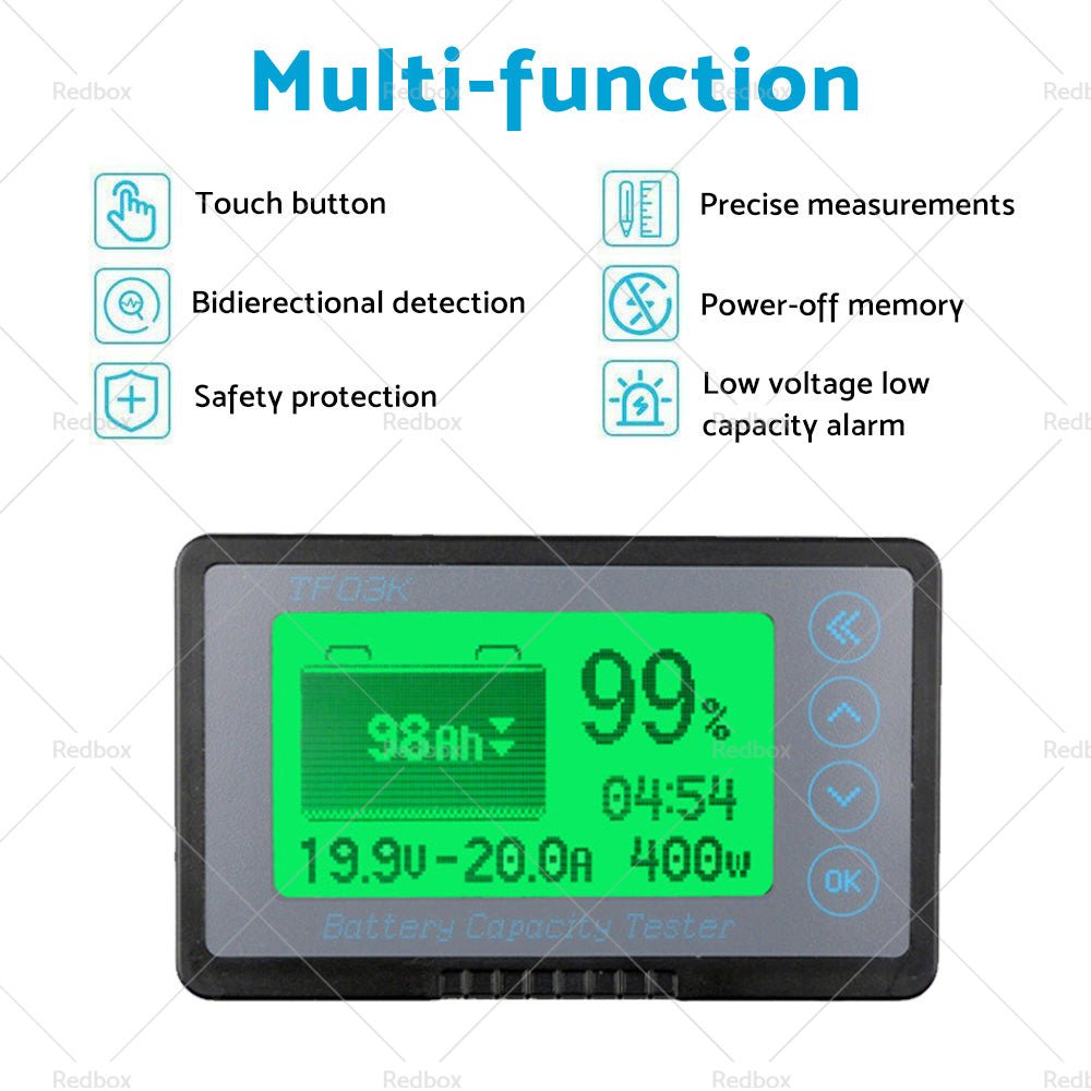 350A MAX 500A LCD Alarm Tester Capacity Display Lithium Battery Monitor Caravan - Frazy's Auto Parts