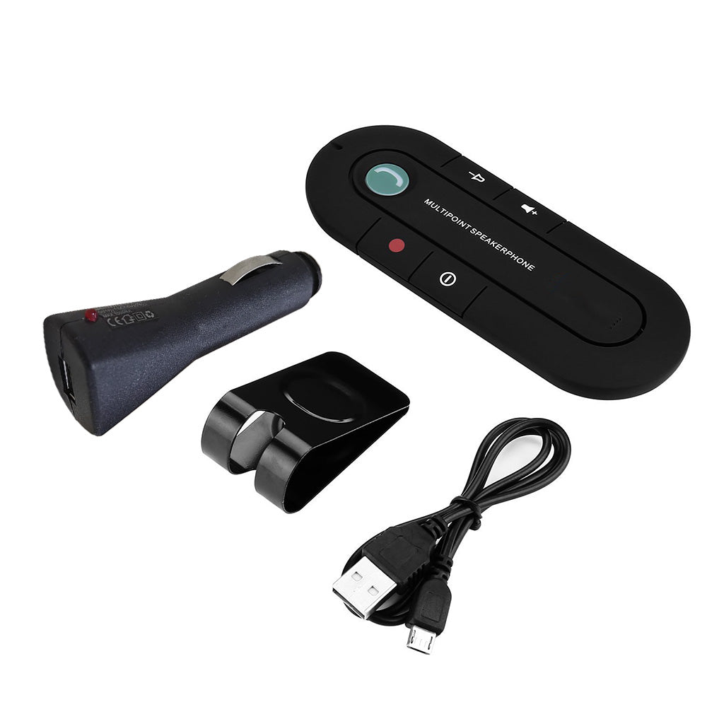 Bluetooth Handsfree Speaker MP3 Player With Sun Visor Clip & Car Charger Suitable For Universal Cars-0