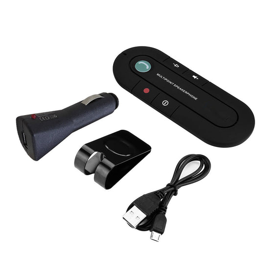Bluetooth Handsfree Speaker MP3 Player With Sun Visor Clip & Car Charger Suitable For Universal Cars-0