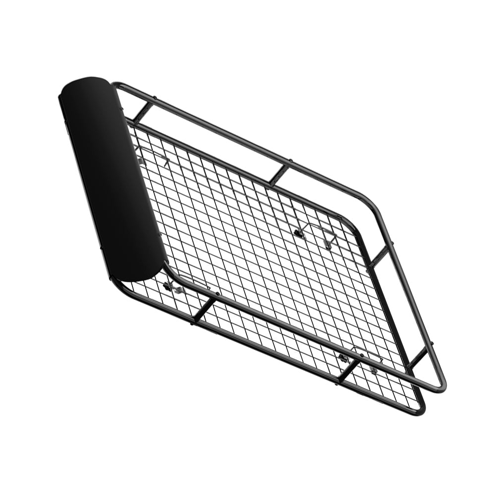 Roof Rack Basket Steel Black Suitable for Vehicles with Roof Rails-1
