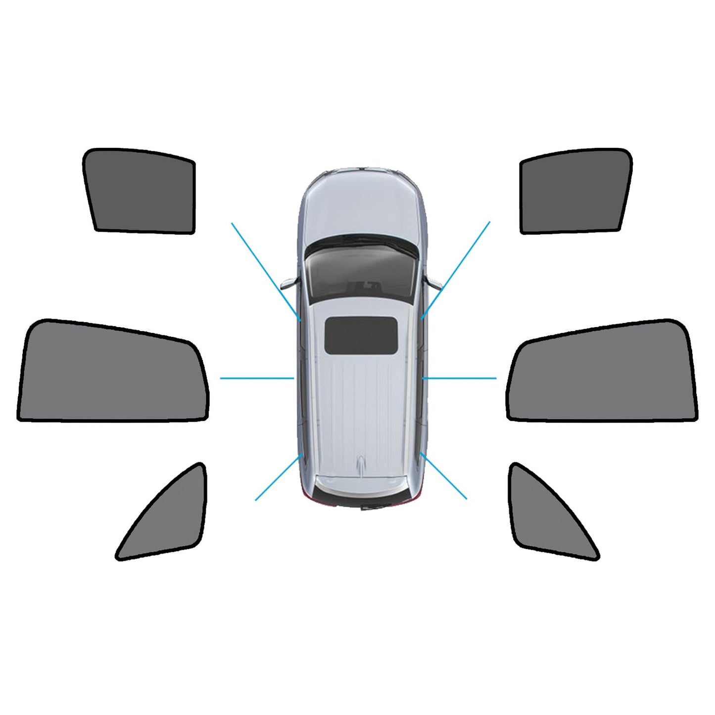 Window Sun Shades Magnetic Mesh Accessories Suitable For Mercedes-Benz GLA 2020-On-0