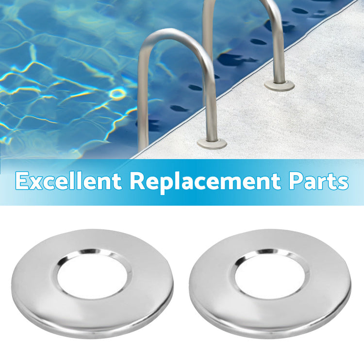 Ladder Accessories 2Pcs Stainless Steel Bumpers Escutcheon Handrail Pool Covers-2